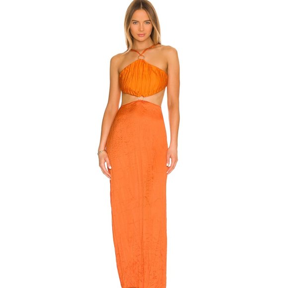 Baobab Collection Orange Maxi Dress - Picture 1 of 4